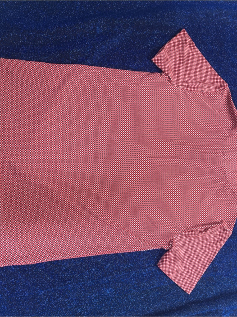 Express Red Micro-Print Polo - Picture 4 of 4